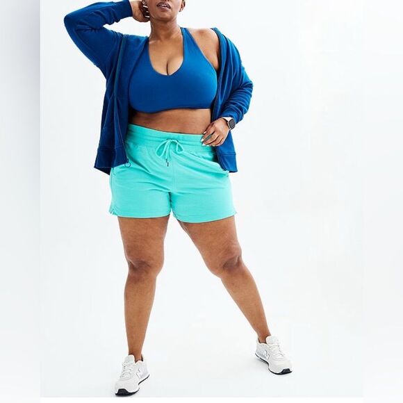 Plus Size Tek Gear Ultrastretch Medium Support V-Neck
Sports Bra 2X NWT TEAL - Picture 1 of 9